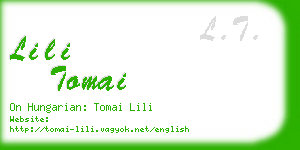 lili tomai business card